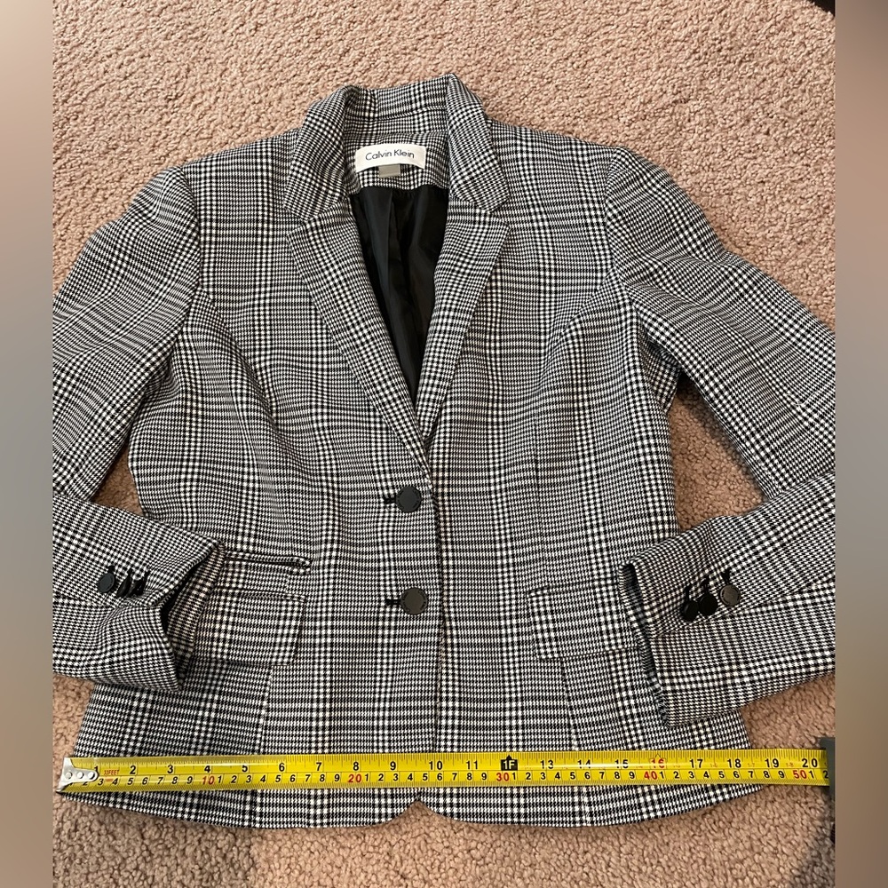 CALVIN KLEIN 2pcs Set pinstripe Pants & Blazer Suit Petite - Picture 3 of 13